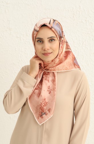 Patterned Crystal Scarf 2002-10 Salmon 2002-10