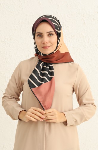Patterned Twill Scarf 3008-02 Tan Mustard 3008-02