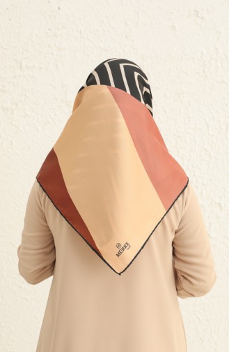 Patterned Twill Scarf 3008-02 Tan Mustard 3008-02