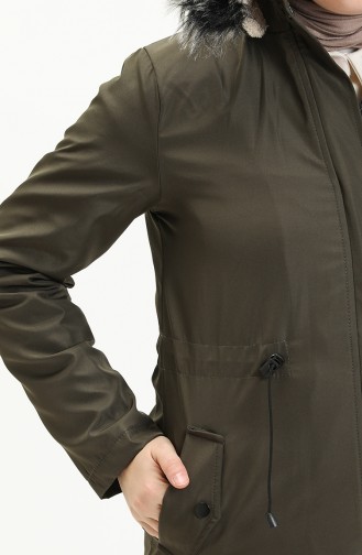 Manteau Court en Tissu Bondit 1006-01 Khaki 1006-01