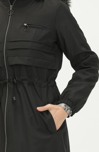 Bondit Fabric Zippered Coat 1123-01 Black 1123-01