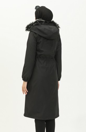 Coat aus Bondit-Stoff mit Reißverschluss 1123-01 Schwarz 1123-01