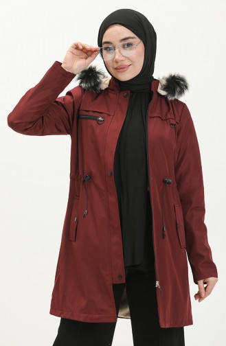 Bondit Fabric Lined Coat 70015-04 Claret Red 70015-04