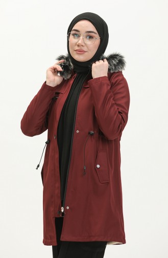 Bondit Fabric Lined Coat 70015-04 Claret Red 70015-04