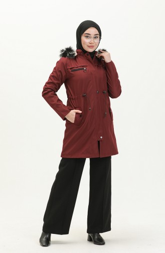 Bondit Fabric Lined Coat 70015-04 Claret Red 70015-04