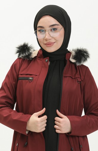 Bondit Fabric Lined Coat 70015-04 Claret Red 70015-04