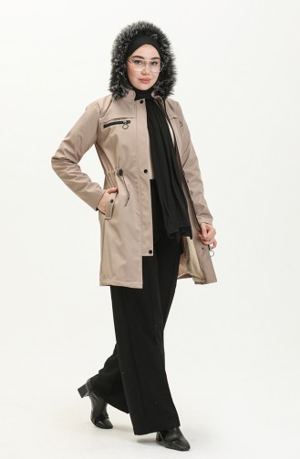 Gefütterter Coat aus Bondit Stoff 70015-06 Beige 70015-06