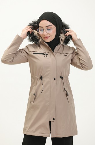 Gefütterter Coat aus Bondit Stoff 70015-06 Beige 70015-06