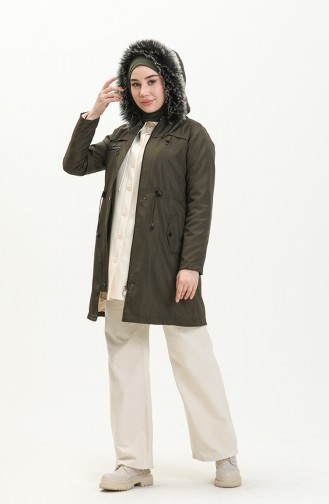 Bondit Fabric Lined Coat 70015-07 Khaki 70015-07