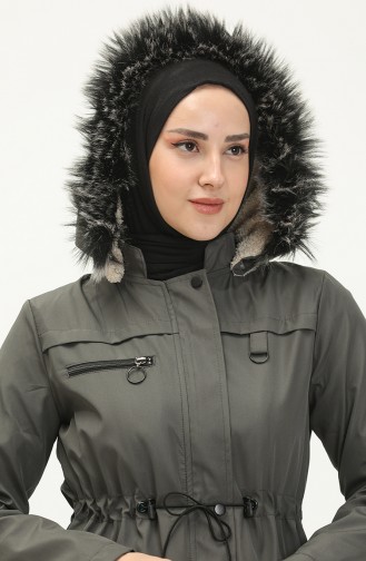 Bondit Fabric Elastic Waist Jacket 7015-01 Smoke-Colored 7015-01