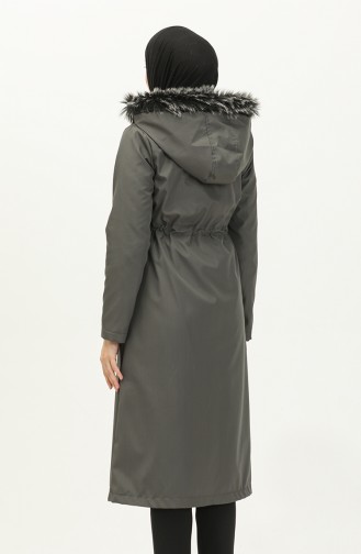 Bondit Fabric Elastic Waist Jacket 7015-01 Smoke-Colored 7015-01