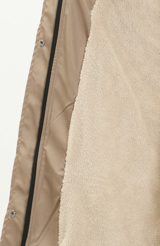 Coat aus Bondit-Stoff mit elastischer Taille 7015-05 Beige 7015-05