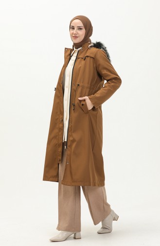 Bondit Fabric Elastic Waist Jacket  7015-06 Tan 7015-06