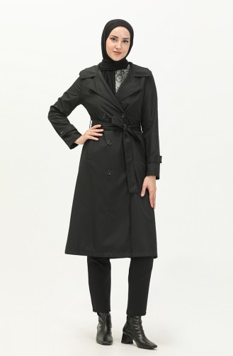 Schwarz Trench Coats Models 8549.Siyah