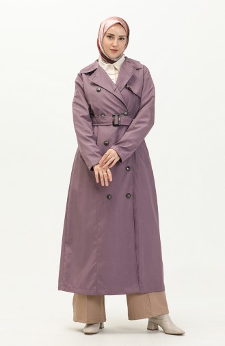 Bondit Fabric Belted Trench Coat 1002-01 Lilac 1002-01