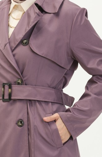 Bondit Fabric Belted Trench Coat 1002-01 Lilac 1002-01