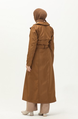 Trenchcoat aus Bondit-Stoff mit Gürtel 1002-02 Tabak 1002-02