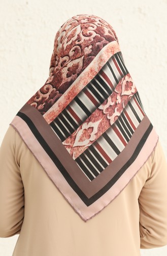 Gemustertes Soft Kopftuch 1005-10 Rosa-Puderfarben 1005-10
