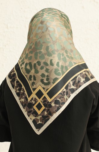Patterned Crystal Scarf 2003-03 Yellow Khaki 2003-03
