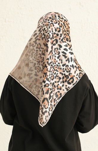 Patterned Crystal Scarf 2004-02 Tan Mink 2004-02