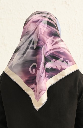Patterned Twill Scarf 3010-03 Smoke-Colored Lilac 3010-03