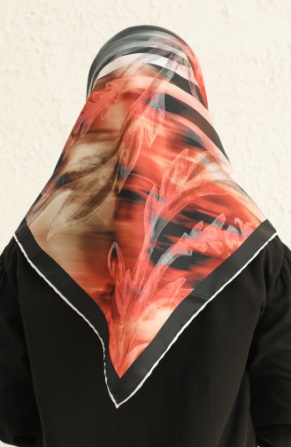 Patterned Twill Scarf 3010-04 Claret Red Black 3010-04