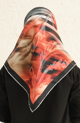 Gemustertes Twill Kopftuch 3010-04 Weinrot-Schwarz 3010-04