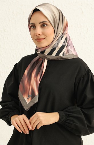 Patterned Twill Scarf 3010-05 Powder Black 3010-05