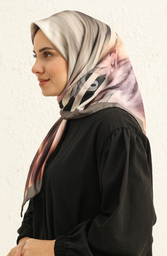 Patterned Twill Scarf 3010-05 Powder Black 3010-05