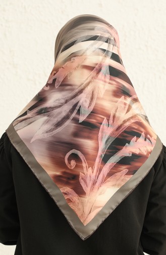 Patterned Twill Scarf 3010-05 Powder Black 3010-05