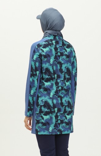 Patterned Tracksuit Top T.600.527-01 Indigo 600.527-01