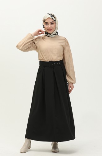 Belted Skirt 2246-01 Black 2246-01