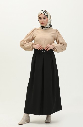 Belted Skirt 2246-01 Black 2246-01