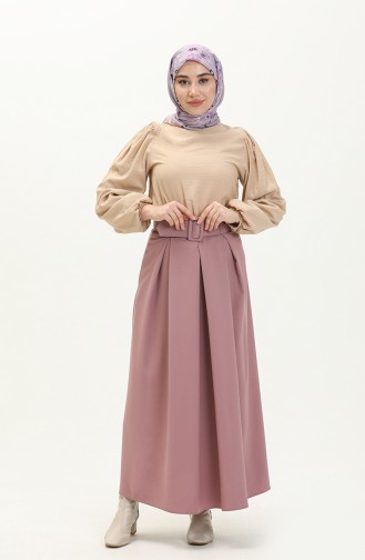 Belted Skirt 2246-03 Dusty Rose 2246-03