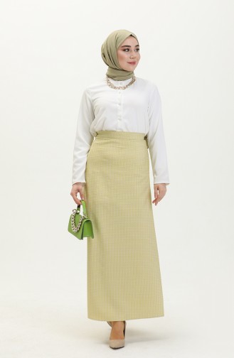 Jacquard Skirt 3361A-01 Green 3361A-01