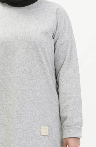 Gray Sweatshirt 8450.GRİ