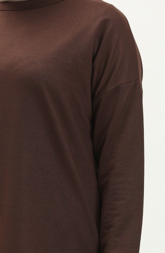 Brown Sweatshirt 8450.KAHVERENGİ