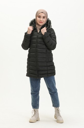 Zipper Quilted Coat 1001-04 Black 1001-04