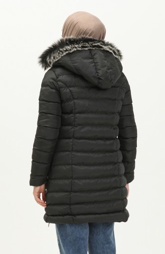 Zipper Quilted Coat 1001-04 Black 1001-04