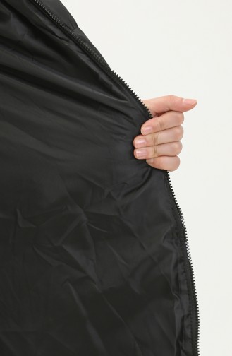Zipper Quilted Coat 1001-04 Black 1001-04