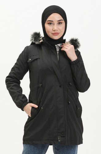 Bondit Fabric Lined Short Coat 1120-01 Black 1120-01