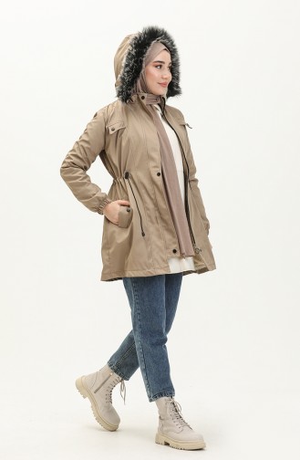 Gefütterter kurzer Coat aus Bondit Stoff 1120-02 Beige 1120-02