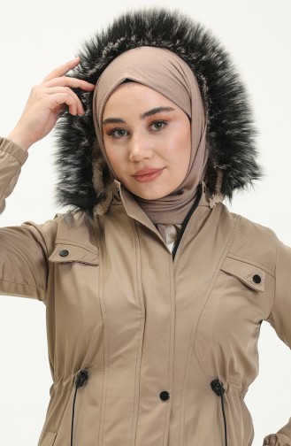 Bondit Fabric Lined Short Coat 1120-02 Beige 1120-02