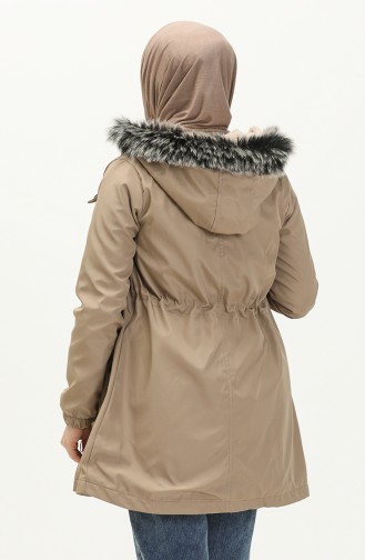 Bondit Fabric Lined Short Coat 1120-02 Beige 1120-02