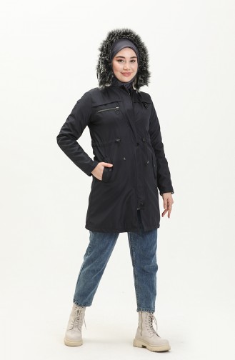 Bondit Fabric Lined Coat 70015-02 Navy Blue 70015-02