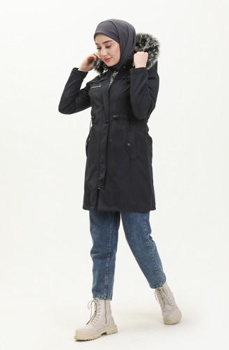 Bondit Fabric Lined Coat 70015-02 Navy Blue 70015-02