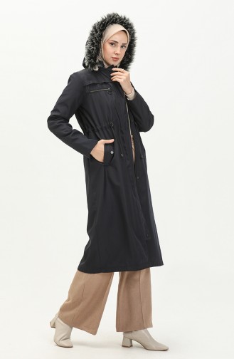 Bondit Fabric Elastic Waist Jacket 7015-03 Navy Blue 7015-03