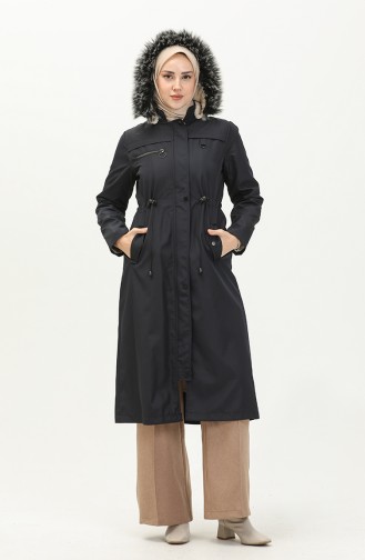 Bondit Fabric Elastic Waist Jacket 7015-03 Navy Blue 7015-03
