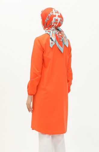 Shirred Buttoned Tunic 4054-03 Orange 4054-03