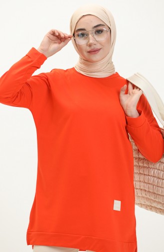 Tunique Hijab Oversize à Deux Fils Pour Femme 8450 Orange 8450.TURUNCU
